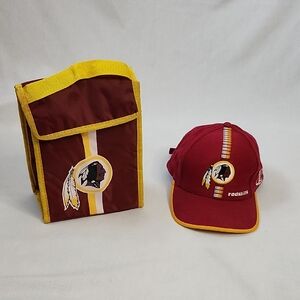NFL Burgundy and Yellow Washington Redskins Bag and Cap Set